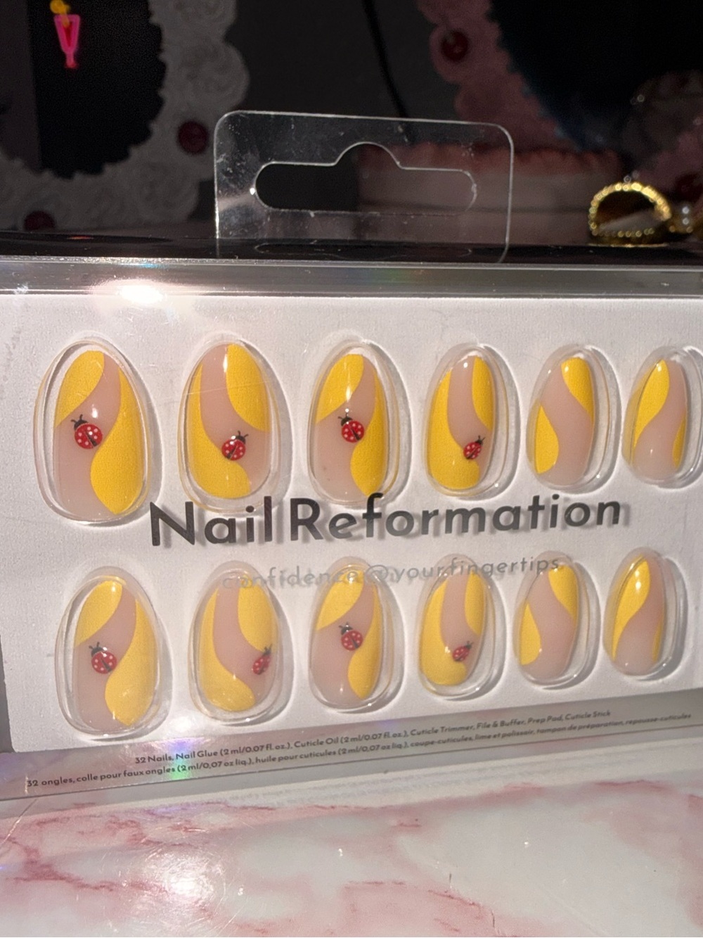 Nail Reformation Yellow & Nude Press-On Nail Set